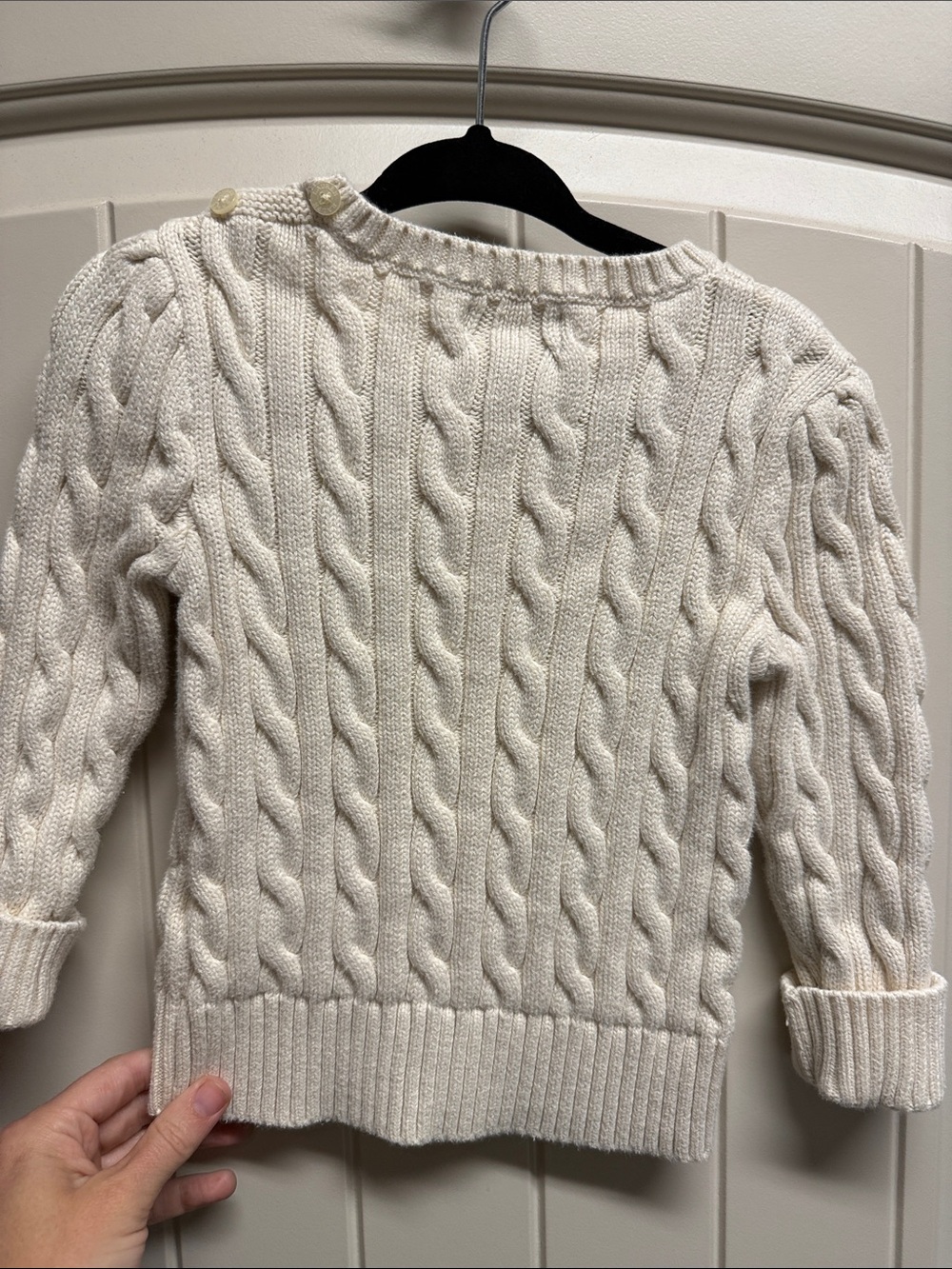 Polo by Ralph Lauren Cream Cable-Knit Sweater - Picture 3 of 3